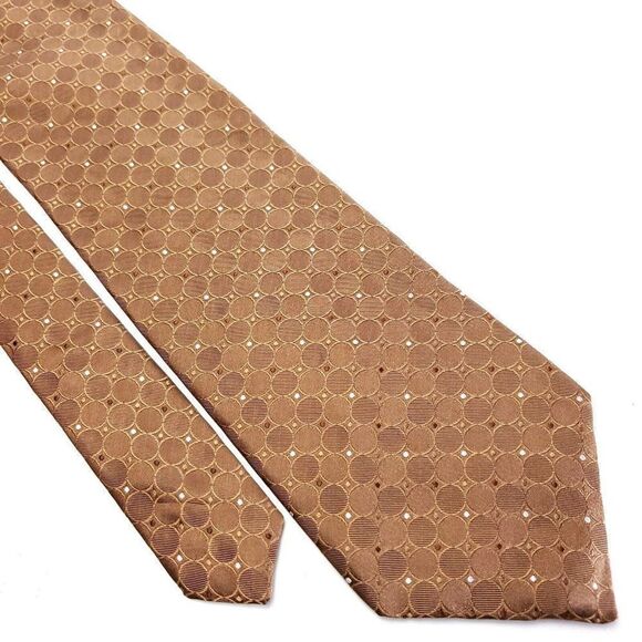 ‎Dkny Brown Geometric Woven Silk Tie - Picture 1 of 7